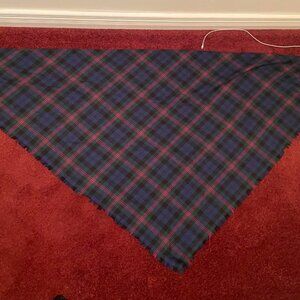 Vintage Wool Scottish Tartan Shawl (No Size)